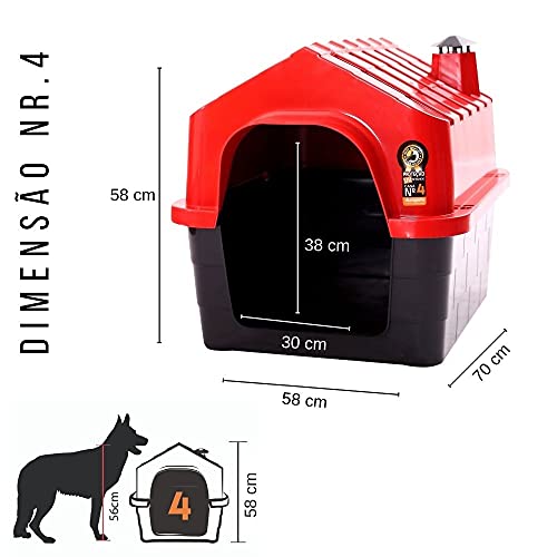 Dura Pet Casa De Cachorro Durahouse N.4 Vermelha