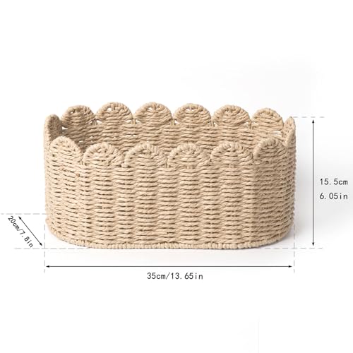 Panier de rangement en osier robuste pour étagère bureau - 6