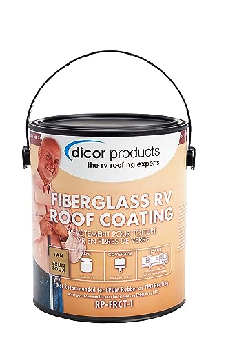 Dicor RP-FRCT-1 Tan Fiberglass RV Roof Coating - Long-Lasting and Durable
