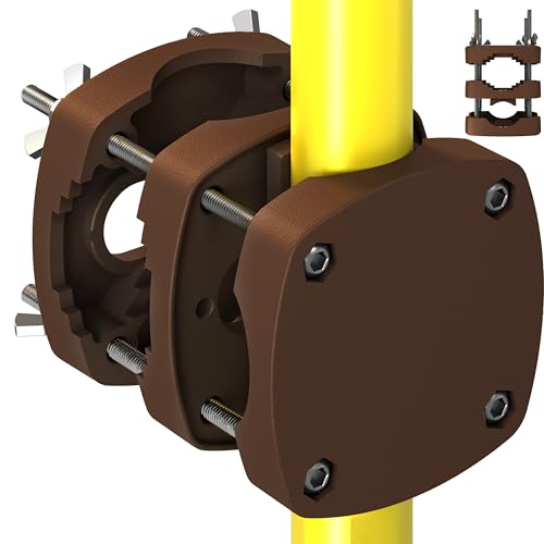4smile Sonnenschirmhalter Balkongeländer SunnyBoy, Taupe - Kompakte Sonnenschirm Halterung Balkon, flexibel verwendbar - Schirmhalterung Balkongeländer ersetzt Sonnenschirmständer Balkon