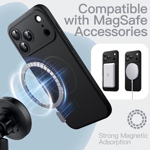 Image of JETech Magnetic Silicone Case for iPhone 17 Pro Max, Black