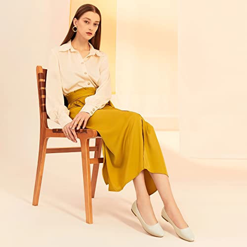 Image of Hash Bubbie Women's Flats Shoes Ballet Flats Dress Shoes Comfortable PU Leather Slip on Shoes for Women