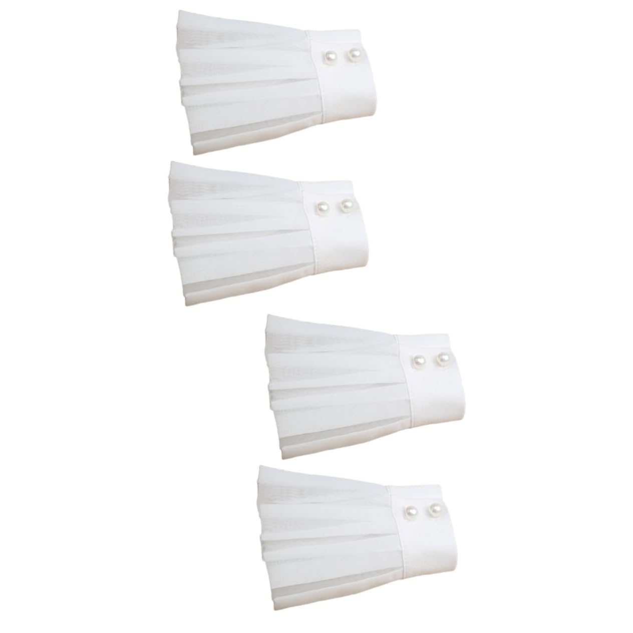 2pairs Detachable Fake Sleeve Cuffs for Women Elegant Wrinkled Design Chic Accessory for Photography Role-play and Weddings for Girlfriend Friend Daughter