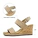VJH confort Women's Wedge Sandals Buckle Straps Cork Platform Comfort Slingback Dress Open Toe Sandals (sand,8)