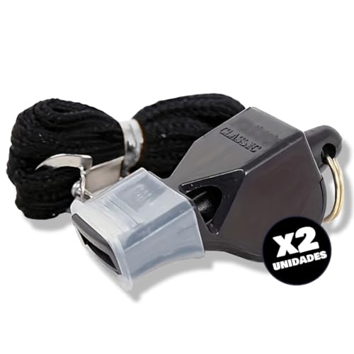 My Royale - Apito de árbitro profissional, 2 unidades, Fox Classic, apitos para treinadores de futebol, basquetebol, voleibol, socorrista, apito Fox profissional, para desporto ao ar livre ou pavilhão