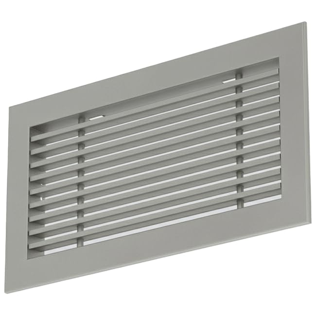 Grille de barre en aluminium anodisé 400x200 mm avec ressorts de serrage