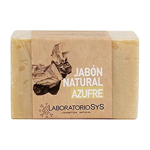 Labnatur Jabón Natural de Azufre – Vegano y Artesanal con Azufre y Aceite de Oliva – Limpia, Regula y Purifica – Antibacteriano y Seborregulador – Hecho en España – 100g