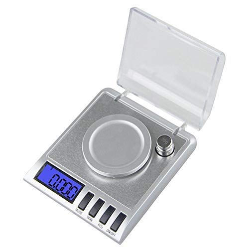 Scale Multipurpose 50g x 0.001g Mini High Precision Pocket Digital Scale for Gold Sterling Silver Jewelry Scales Balance Gram Electronic Scales (Color : Silver) peng (Color : Silver)
