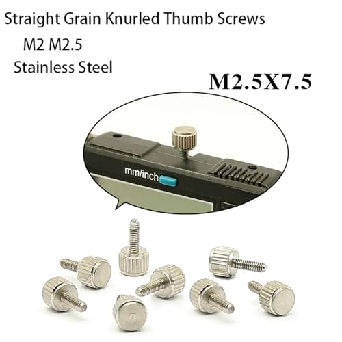 Vis à main moletées M2.5 de haute précision en inox pour instrument de mesure - 3