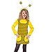 Produktbild KarnevalsTeufel Kinderkostüm-Set Biene 2-teilig Kleid in schwarz-gelb und Haarreif mit Wabbles Bienchen Honigbiene (104)