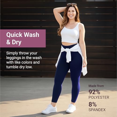 Image of SATINA High Waisted Leggings for Women - Comfortable and Stretchy in Versatile Sizes and Colors