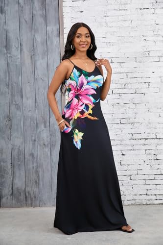 Image of SheKiss 2026 Women's Casual Summer Floral Long Maxi Dresses Floor Length Sleeveless Plus Size Sundresses