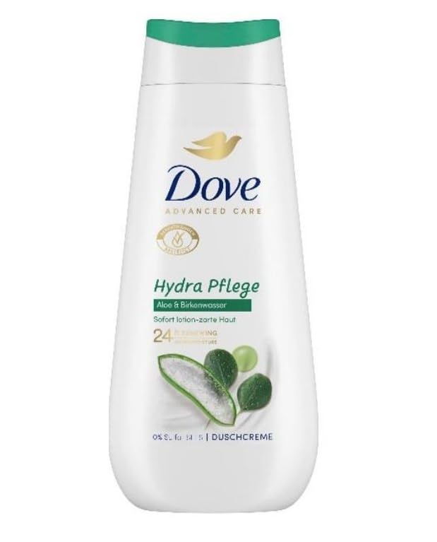 Crema de ducha Dove Advanced Care con aloe vera y agua de abedul pack de 6 botes de 225 ml