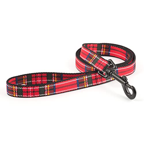 Ancol Laisse en Nylon Tartan Rouge 1 m x 19 mm