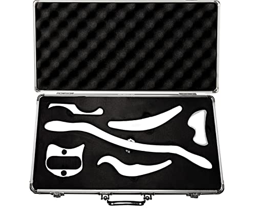 FeelFree Sport Stainless Steel Gua Sha Scraping Massage Tool Set of 6 Pieces for Soft Tissue Mobilization Physical Therapy