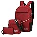 Generic Männer Rucksack dreiteilige einfarbige Reisetasche Computer Business Tasche Schulter wasserdicht lässig passende Tasche Rucksäcke Für Schule Mädchen