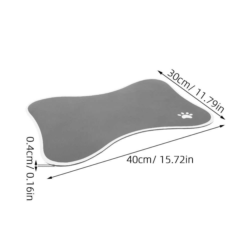 Yardwe 2pièces Tapis Alimentation pour Animaux Tapis Antidérapant pour Gamelle De Chien Ou Chat Os pour Repas Intérieur Et Extérieur