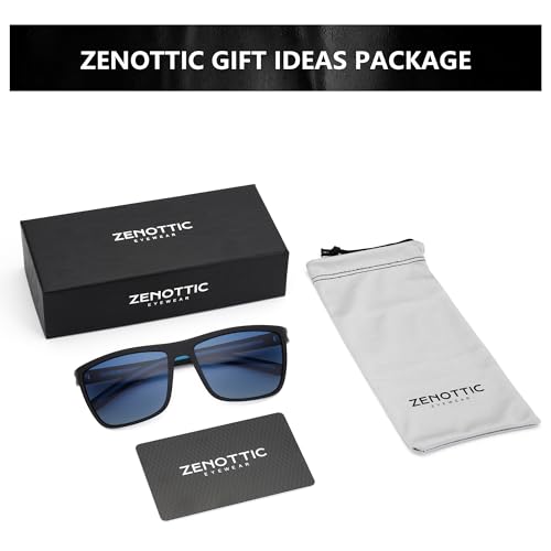 Image of ZENOTTIC Polarized Sunglasses for Men Lightweight TR90 Frame UV400 Protection Square Sun Glasses
