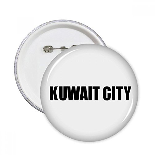 Bouton badge Kuwait City multicolore S décoration vêtement et épingle ronde textile