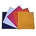 Produktbild indischerbasar.de Halstuch 5er Pack 100x100cm SetB 5Farben dunkelblau weiss gelb pink orange Baumwolle uni Tuch Accessoire