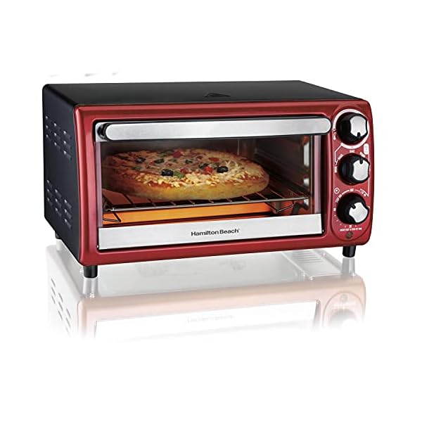 Hamilton Beach 4-Slice Toaster Oven, Red