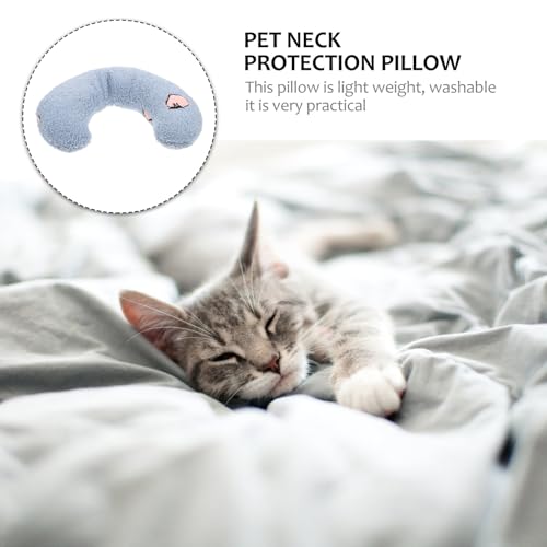 KOCKSHION 字型ペット枕 ネックプロテクション通気性 犬猫用快適ナップピロー 抱き枕代わりにも 向け耐久ソフト素材