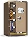 Bezpieczne pudełko, bezpieczne dla domu, Safe Safe Safe Stal Schowek Nadaje się do Home Hotel Office Setking Szafy, ognioodporne, Anti-Theft and Anti-Drilling (Color : Brown, Size : 70x42x36cm)