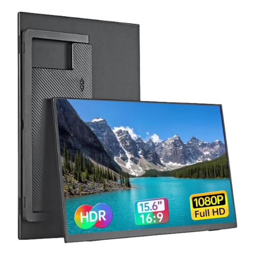 Image of Portable Monitor, 15.6 Inch 1080P Portable External Screen with Kickstand