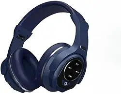 Fone de ouvido sem fio com rádio FM, alto-falante e microfone, fone de ouvido gamer supra-auricular