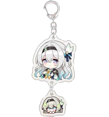YYATT Figura Anime Juguete para Honkai Star Rail Firefly, Game Llavero Bolsa Colgante, Dibujos Animados Suave Muñeco De Peluche Lindo Decoración de Escritorio,D