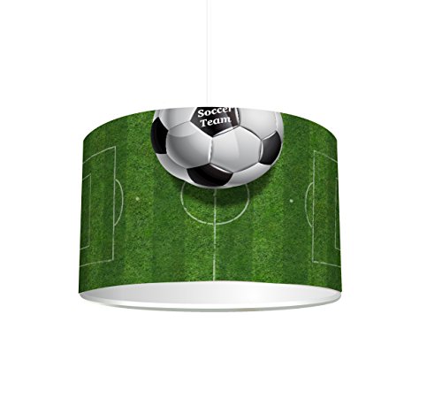 Preisvergleich Produktbild Stikkipix Kinderzimmer Lampenschirm Soccer Team KL20 / kinderleicht eine Soccer-Lampe erstellen / als Steh- oder Hängeleuchte / Deckenlampe / perfekt für Soccer-begeisterte Jungen & Mädchen