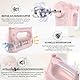 Elektrischer Handmixer 300W mit Edelstahl Schneebesen, Knethaken und Aufbewahrungstasche,Handrührgerät für Backen Kuchen, Eier, Sahne Lebensmittel-Mixer Turbo Boost /5 Geschwindigkeit Küchenmixer Rosa
