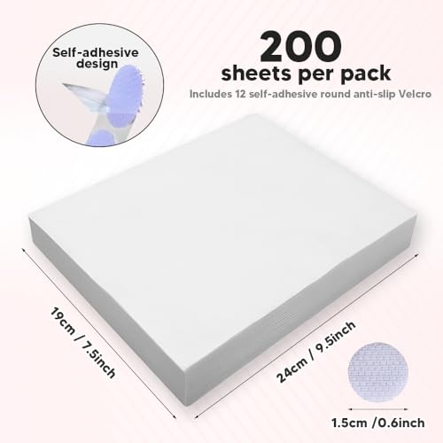 200 hojas para filtro de polvo de uñas con 12 velcros miniatura 2