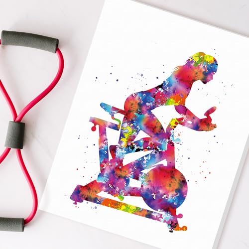 Image of CHDITB Wall Art for Home Gym, Set of 4 Watercolor Workout Posters (12x16 Inches), Bodybuilding Art Prints, Exercise Room Decor