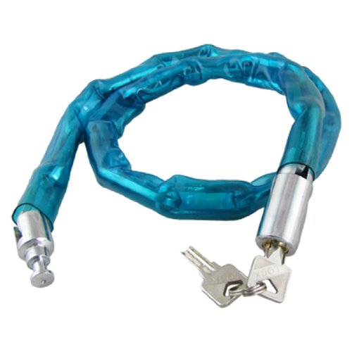 Aexit Bike Bicycle Bike Locks Security Plastic Coated Flexible Metal Chain Lock w U-Locks 2 Keys