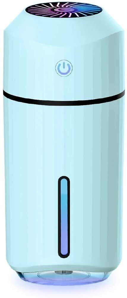 Humidificateur d'air pour peau sèche mini format sonique 320ml bleu