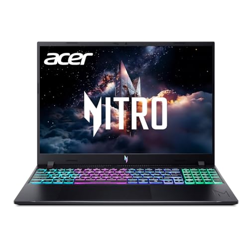 Image of Acer Nitro V Gaming Laptop - Intel Core 9 270H, NVIDIA RTX 5060, 16 inch 180Hz | WUXGA IPS (1920x1200) | 16GB DDR5 | 1TB Gen 4 SSD | Killer Wi-Fi 6 | 4-Zone RGB Backlit Keyboard | ANV16-I31-97P6