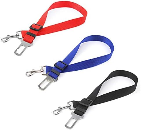 Thrink Dog Puppy Car Safety Seat Belt Pet Car Safety Harnesses Lead Restraint Strap | Strong and Durable | Material: Nylon | Adjustable length: 16.5-25.5 BLACK