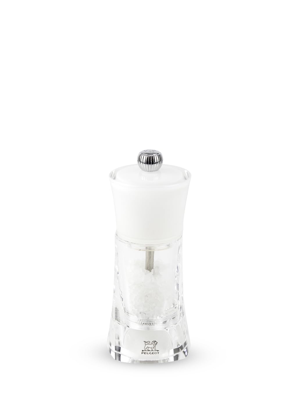 Moulin à sel Peugeot transparent et blanc pour vos repas en famille