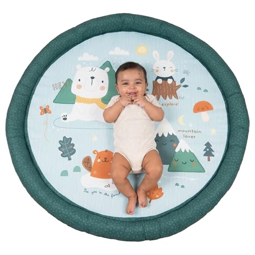 Image of Tidy Sleep Baby Play Mat | Activity Play Mat with 1 Dice Cube Toys, | Foldable & Travel-Friendly (Let's Explore)
