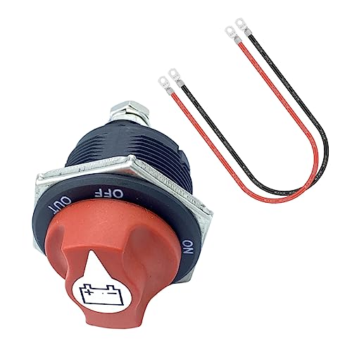 HAPINARY Battery Isolation Switch 12v-24v Waterproof Heavy Duty Car Rv Marine Battery Disconnect Wrench Easy to Operate Power Kill Switch