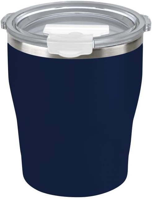 Tahoe Trails 10 oz Stainless Steel Tumbler Vacuum Insulated Double Wall Travel Cup With Lid Dark Blue