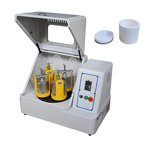 INTSUPERMAI 4L Pulverizer Ball Mill Machine Ceramic Planetary Grinding Machine with 4 x 1000ml Ball Mill Grinding Jar for Laboratory Materials Grinding