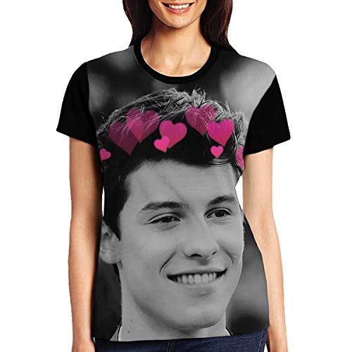 Lyric Singer Shwan Mendes Shirt Short Sleeve T-Shirts for Women's Handsome Pattern is So Fascinating