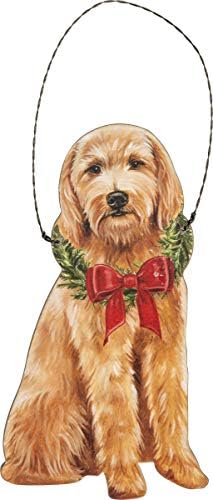 Primitives by Kathy Christmas Goldendoodle Hanging Ornament image 2