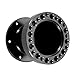 Steering Wheel Spacer Hub 3inch, Car Steering Wheel Hub Adapter Extension Spacer Kit Universal 6 Holes Steering Wheel Spacer for Most Cars Karts Solid Aluminum Spacer (Black)