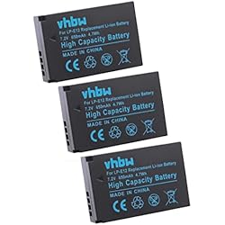 Bateria Para Canon M50 Mark Ii vhbw 3X Batería Recargable Compatible con Canon EOS M50 Mark II, Rebel SL1 cámara Digital, DSLR (650 mAh, 7,2 V, Li-Ion)