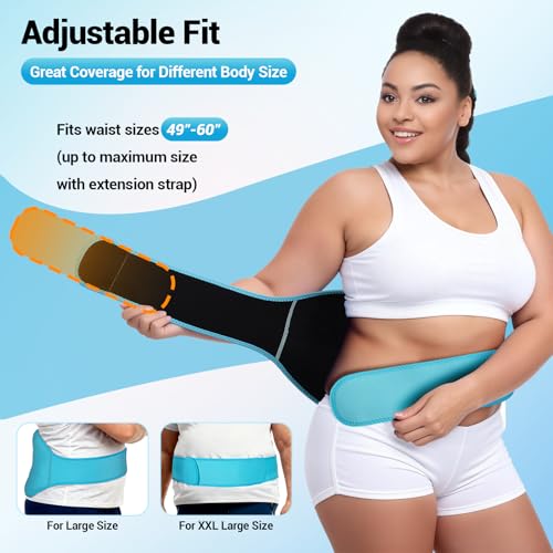 Image of Comfytemp Extra Large Back Ice Pack for Lower Back Pain, Sciatica Relief, Reusable Hot Cold Therapy Wearable Gel Pack Wrap for Injuries, Surgery Recovery, Herniated Disc, FSA Eligible HSA, 2 Gel Packs