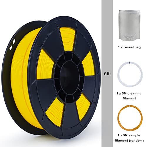 Image of ZIRO PLA Filament 1.75mm, Higher Strength &Toughness Material, 1KG Yellow | Fit for Most FDM 3D Printer, 1.75mm 1KG Spool, Dimensional Accuracy + /-0.03mm, Colorful PLA FilamenT