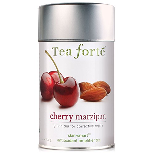Tea Forte Skin-Smart CHERRY MARZIPAN Organic Loose Leaf Green Tea, 3.5 Ounce Tea Tin